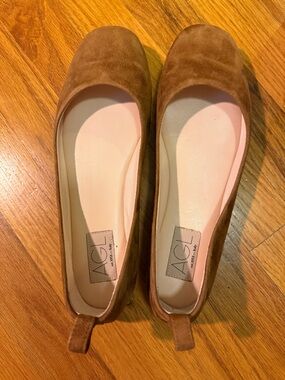 AGL Brown Suede Ballet Flats 39.5